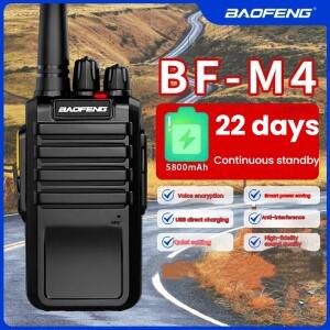 Baofeng BF-M4 강력한 워키 토키 라디오 방송국 UHF 400-470MHz 16CH CB Talki 휴대용 트랜시버