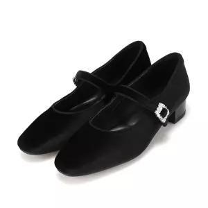 바바라 벨벳 메리제인 여성 구두 3cm_BBI573BK