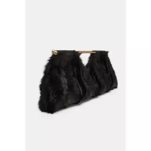 [국내] 자라 ZARA 가방 페이크 퍼 클러치 - 브라운 백 6055/710/700 5374157