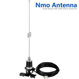 Nmo 안테나 듀얼 밴드 VHF UHF 136-174MHz 400-470MHz 저손실 16.5ft RG58 케이블 고정 브래킷 자동차 라디
