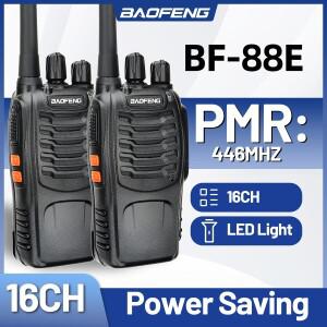 2PCS BAOFENG BF-88E 워키토키 PMR 446MHZ 장거리 16채널 VOX 플래시라이트 양방향 햄 라디오