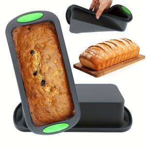 1개 실리콘 직사각형 베이킹 트레이 논스틱 유연한 팬 빵 케이크 머핀 파이 초콜릿호환용 주방 필수품