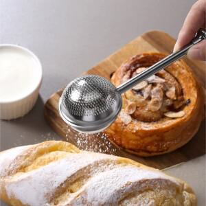 304 스테인레스 스틸 말차 분말 향신료 체 설탕 장식 필터 베이킹 도구 주방 대한 파우더 스프레더 가제트