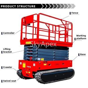 CE 인증 리프팅 플랫폼 8m 10m 15m 이동식 유압 트레일러 전동 시저 리프트 자주식 스캐폴딩