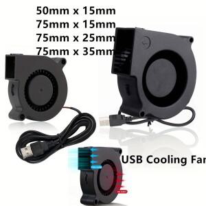 USB 선풍기 냉각 터보 송풍기  브러시리스 3D 프린터  5015 7530  압출기용 DC 쿨러  전력 인버터  공기 펌