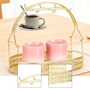 컵건조대 커피 차 정리대 다용도 주방 홀더 모던 스틸제 보관 바구니 사무실용