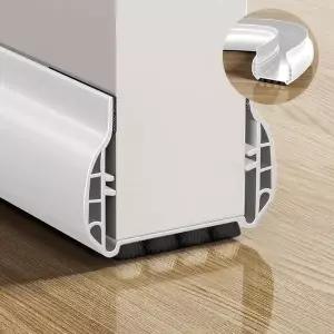 호환  브러시가 있는 PVC 도어 실링 스트립 방풍 방진 방충 두꺼운 무소음 도어 드래프트 스토퍼 바닥 웨더