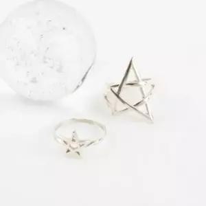 [다잇템] 여자 은 커플링 신입생 별모양 실버컬러 깔끔핏 반지_19922831_588872