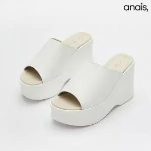 [아나이스] 국산 화이트 웨지 슬리퍼힐 9.5cm_26S015 [무료배송]