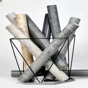 붙이는 벽지 셀프 도배용 시멘트 패턴 거실용 배경벽지