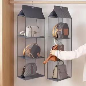 틈새가방홀더 명품 틈새 접이식 오픈형수납 책가방정리대 3단 그레이 (WFKKAH2)