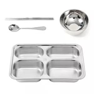 온키친 193MNX41 스텐 4구 식판 풀세트 (소) 스텐배식판