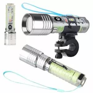 안전등 랜턴 자전거 라이트 줌 LED 전조등