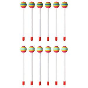 롤리팝 드럼 말렛 스틱 ORFF 타악기 공연용 12개