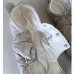 강아지 패딩 후드 곰돌이 올인원 그레이 겨울 의류 2XL