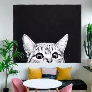 대형 패브릭 포스터 빼꼼 고양이 M 인테리어소품 벽장