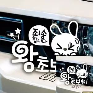 왕초보 운전 스티커 반사형 자동차 초보 표시 (WFKKZ02)