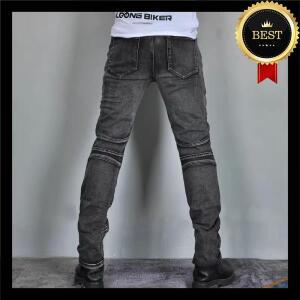 롱바이커 모터사이클 라이딩 팬츠 모토크로스 나이트 캐주얼 보호 청바지 스포츠 데일리
