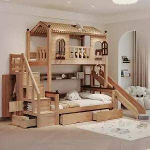 올원픽 미끄럼틀침대 이층 벙커침대 미끄럼틀 사다리