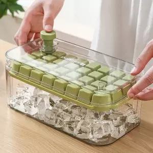 원터치 얼음틀 미니 얼음제조용 아이스트레이 그린