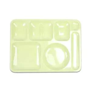 PC재질 257IAS39 성인용 4찬 식판 38.8x29cm 22호 연두