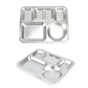 스텐 262YYP67 27종 단체급식 성인 4찬 식판 37.2x29.2cm 42호