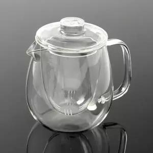 내열 유리 차주전자 1.2L 투명 티포트 거름망 포함 차 추출기