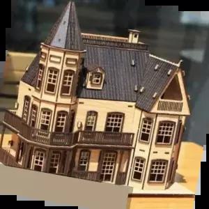 미니어처하우스만들기 타운홈블랙 하우스 조립 조립건물 미니어처 프라모델