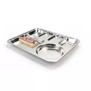 학교 113IRR78 병원 단체급식용 사각4찬 스텐식판