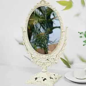 빈티지 공주 양면 스탠드 거울 화장 탁상용 유럽풍 (KYR-WEB2967)