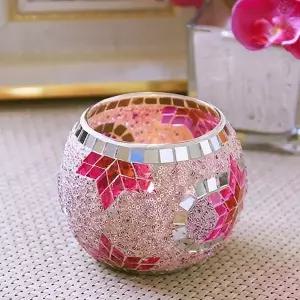 유리 모자이크 캔들홀더 받침 티라이트