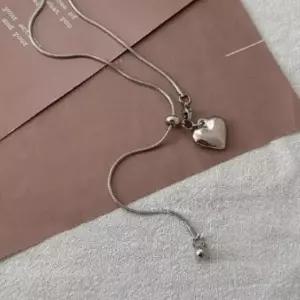[하프클럽/]여성용 하트 실루엣 조절 가능 스네이크 체인 목걸이