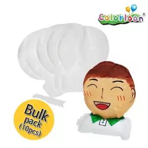 얼굴 풍선 컬러룬 만들기 10인 색칠 입체