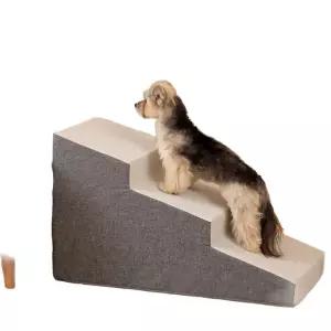 강아지 계단 3단 논슬립 고령견 슬개골 예방 쿠션 탈구 삼각 가정용 매트