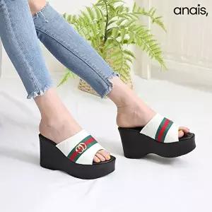 [아나이스]국산 퀼팅 통굽 뮬슬리퍼 10cm_26S021 [무료배송]