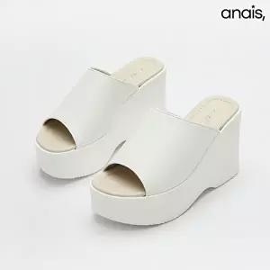 [아나이스]국산 화이트 웨지 슬리퍼힐 9.5cm_26S015 [무료배송]