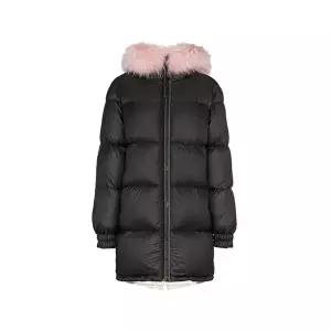 [MR & MRS]14주년 라쿤퍼 카모프린트 리버시블 롱패딩 블랙 OV054 C9161