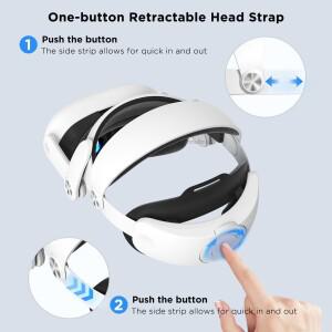 메타 퀘스트 3S 용 헤드 교체 가능한 엘리트 VR 편안함 개선 조절 헤일로 악세서리