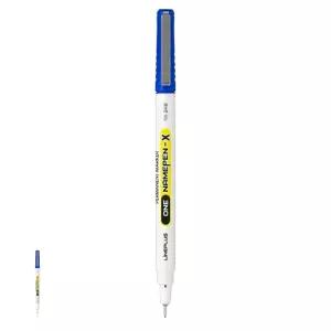 프러스펜 컬러 유성 수성 가는 굵은 양면 원 네임펜 X 가는 글씨용 12개입 1다스 파랑색