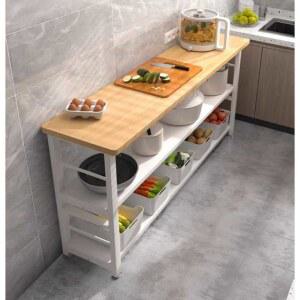 주방 보조 조리대 테이블 미니 식탁 3층 작업대 높이 35 수납 공간활용 80 간이 선반 이동식 홈바 너비 길이 100 수납장