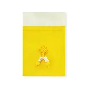 복 외국인 답례품 포장 수공예 노랑 파우치 전통 주머니 디자인 기념품 선물