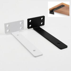 1세트 헤비 듀티 주스틸 선반 브래킷 플로팅 지원 4MM 두꺼운 보이지 않는 L