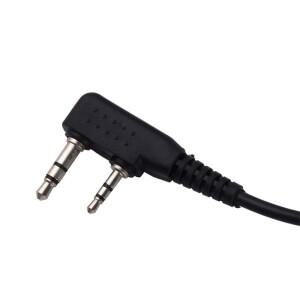 PTT 마이크 헤드셋 은밀한 어쿠스틱 튜브 인이어 켄우드 바오펑 UV-5R BF-888S cb무전기 악세서리 2 핀
