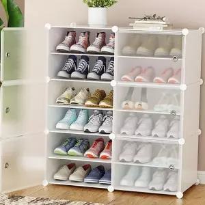 수납 신발장 오픈형 문짝 슬림 현관 신발장 수납장 좁은 원룸 플라스틱 조립식 수납함 정리함 정리 간이