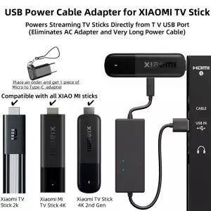 호환 샤오미 호환 TV 스틱용 전원 케이블 전선가리개 어댑터 TV USB 포트에서 직접 전원 공급 AC 어댑터 필