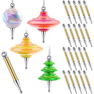 크로블리풀 20세트 크리스마스 트리 장식 목선 프로젝트 키트, 공예 DIY 걸이 휴일 장식품 제작 키트(브라스)