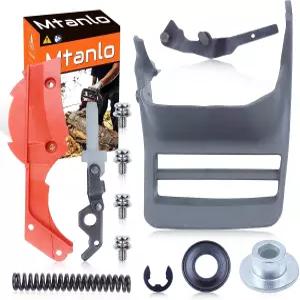 Mtanlo 체인 브레이크 핸들 커버 E-클립 장착 Husqvarna 362 365 371 372 XP 503637601 프론트 가드 스프링