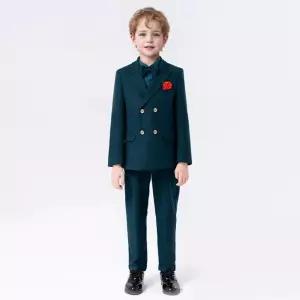 에반 브레스티드 다크그린 정장 턱시도 풀세트(자켓