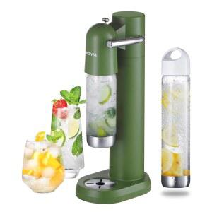 OSCEVIA - 스파클링 워터 메이커 | 탄산음료 기계 | 탄산음료 스트리밍 셀처 & 탄산음료 | 1L+0.5L BPA 프리 병 | 호환되는 스크루인 60L CO2 (포함되지 않음) | 그린