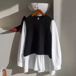 (안나앤플러스) 코엔 레이어드 블라우스[셔츠EAT80] 빅사이즈